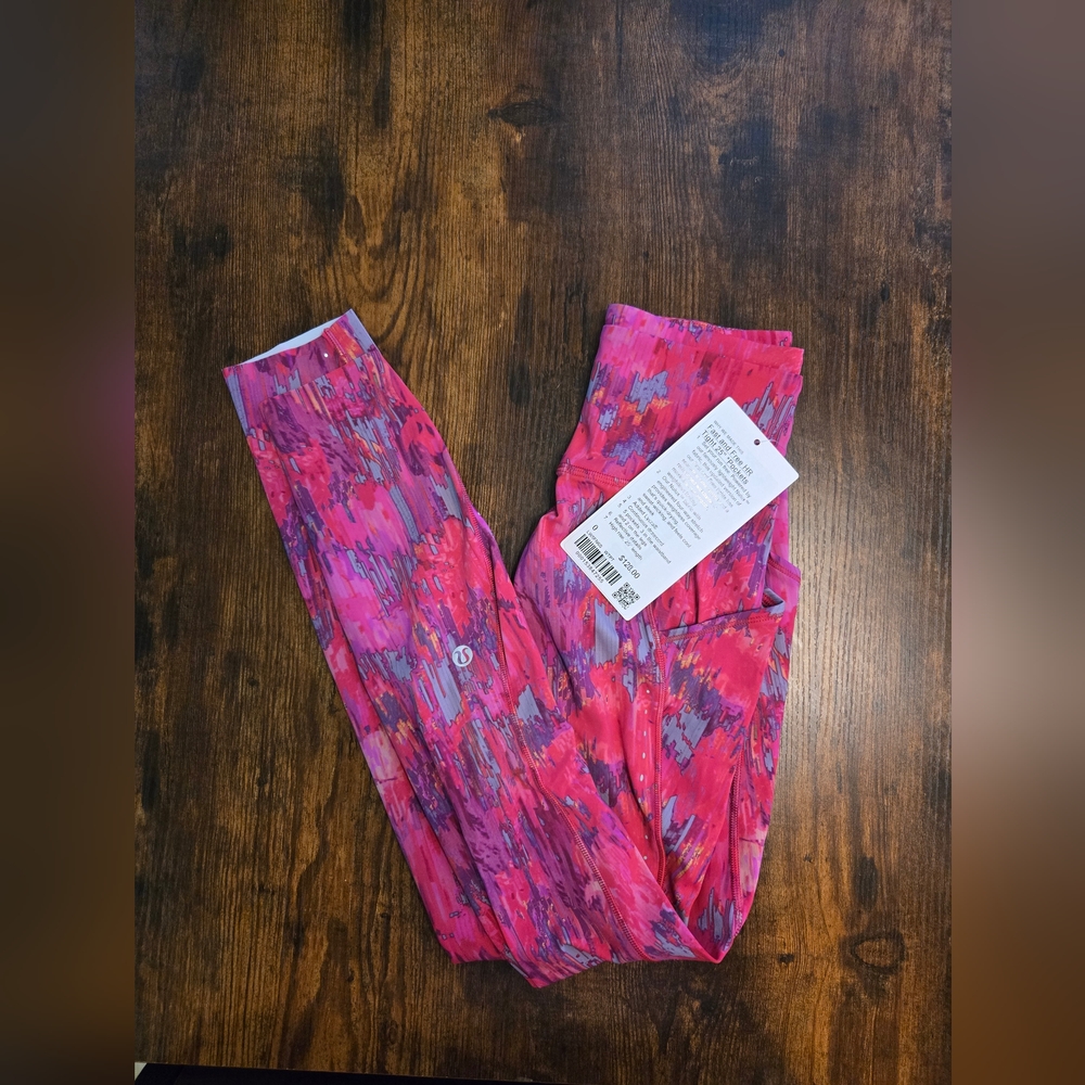 Fast and Free HRTight 25" *Pockets Size 0 Spliced Weave Tone Pow Pink Multi New